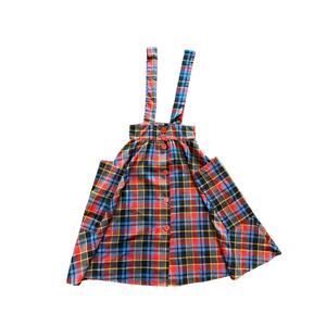 Vintage Bee Darlin Plaid Overall Apron Style Dress - Size 3 (SG52)